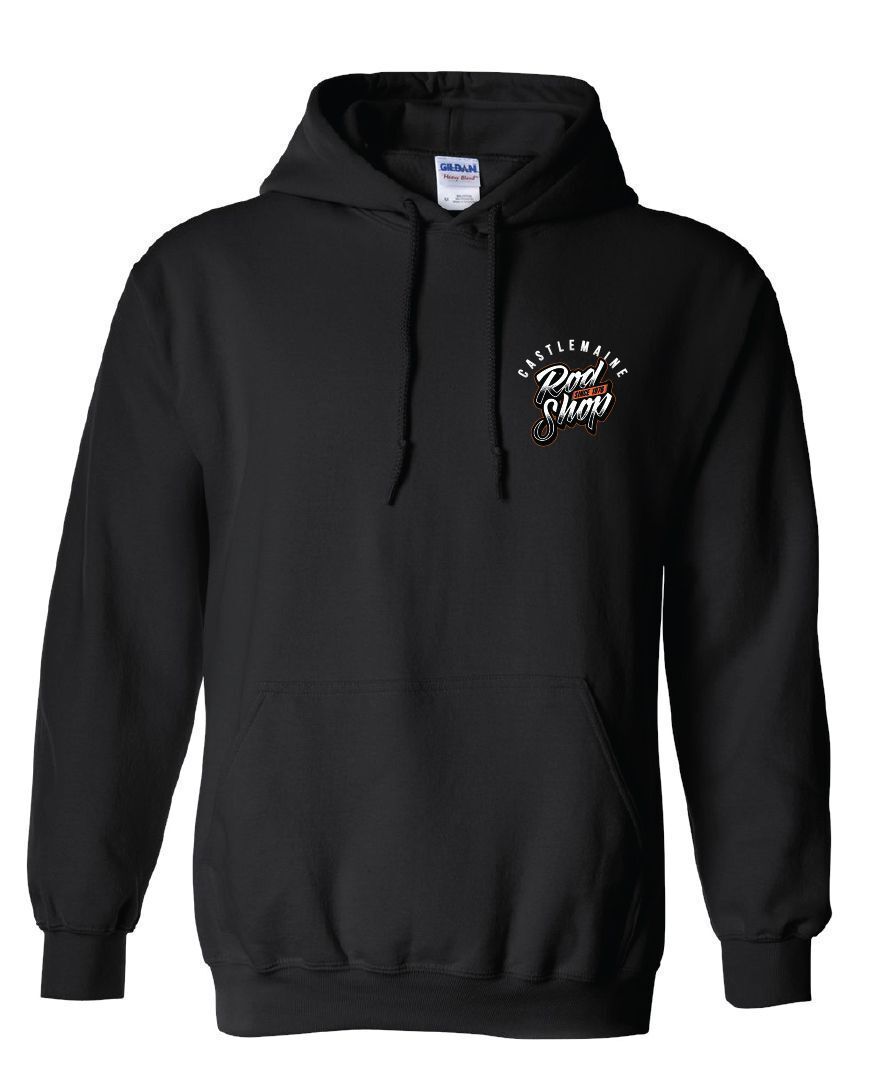 Castlemaine Rod Shop Hoodie - Orange Logo