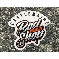 Castlemaine Rod Shop - Orange Logo Sticker