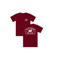 Castlemaine Rod Shop T-Shirt - Maroon CRS