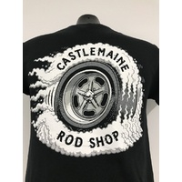 Castlemaine Rod Shop T-Shirt - Wheel